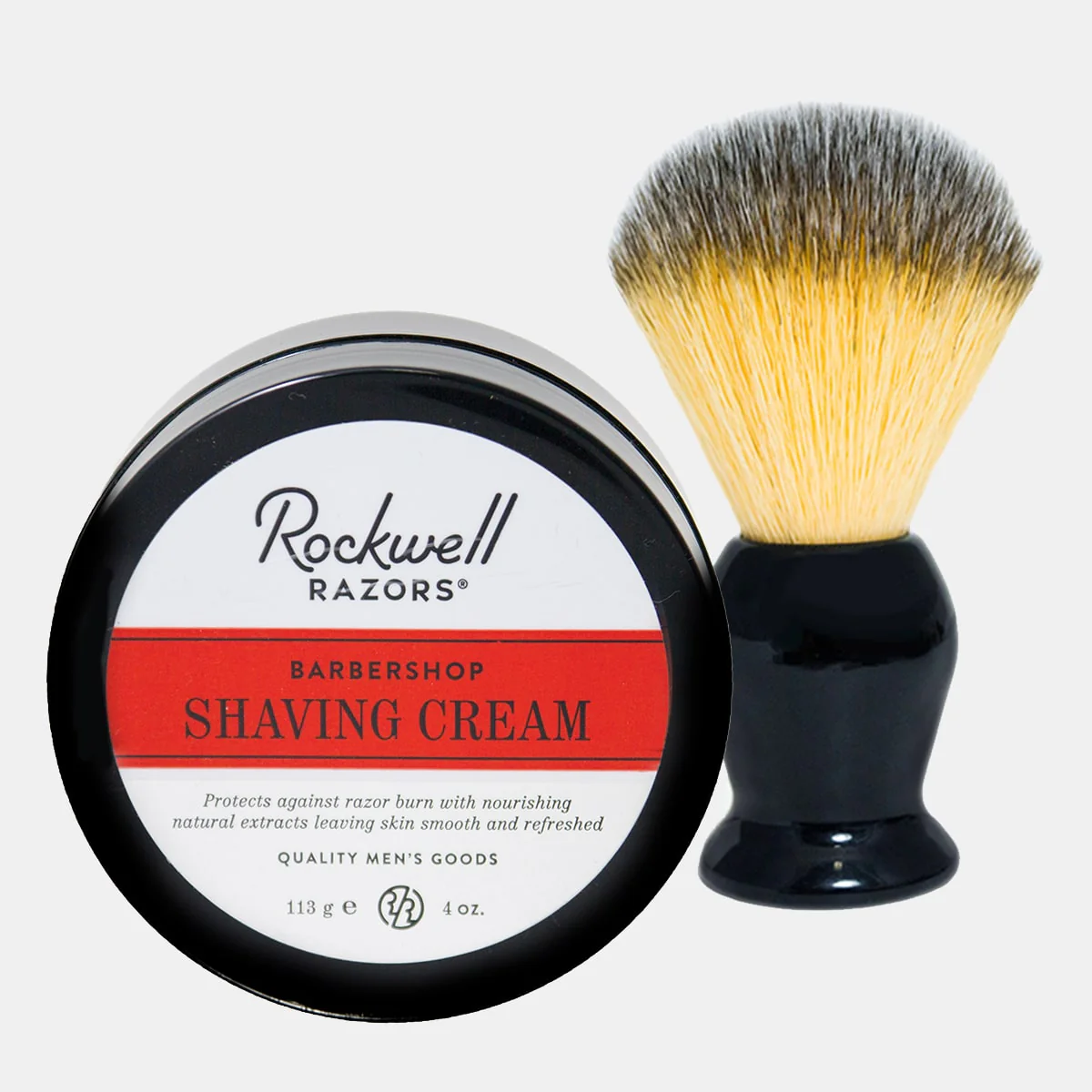 Rockwell All-Natural Shave Cream and Ultra Soft Vegan Shave Brush